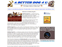 Tablet Screenshot of abetterdog4u.com